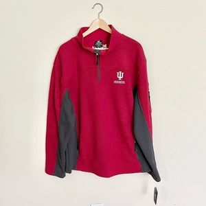NEW Colosseum IU Heavyweight 1/4 Zip Red Gray Pullover Men’s size XXL